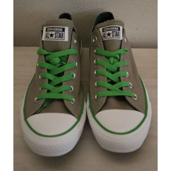 Converse 142389C Men's 8 Women's 10 Gray/Green Low Top Chuck Taylor Sneakers - Picture 2 of 9